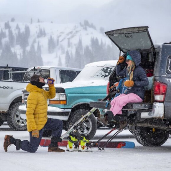 Flylow General's Down Hooded Jacket - Mustard Yellow - Men's Large - Picture 7 of 7